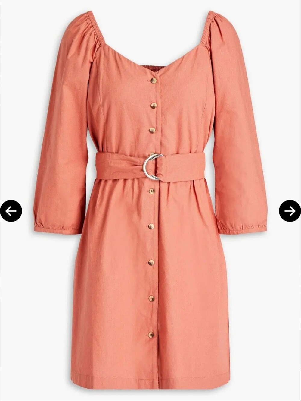 Belted Organic Cotton Mini Dress